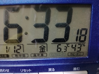 今日、今年一番の寒さらしい